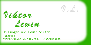 viktor lewin business card